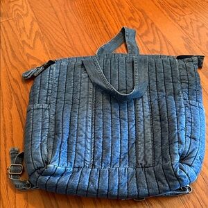 Quilted Denim Tote Bag